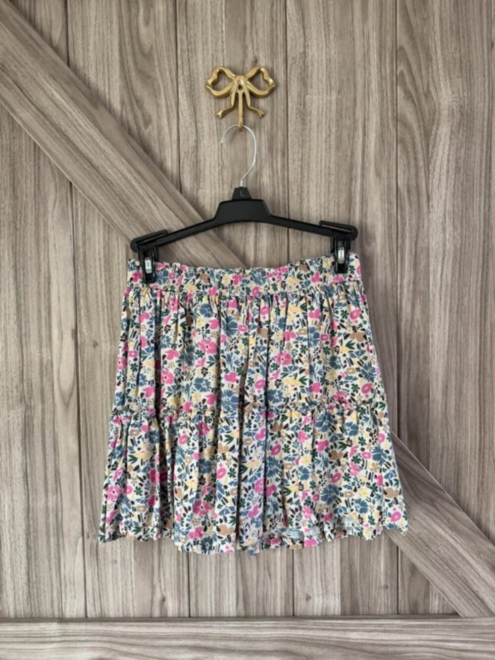 Gap Kids Floral Tiered Smocked Skirt
